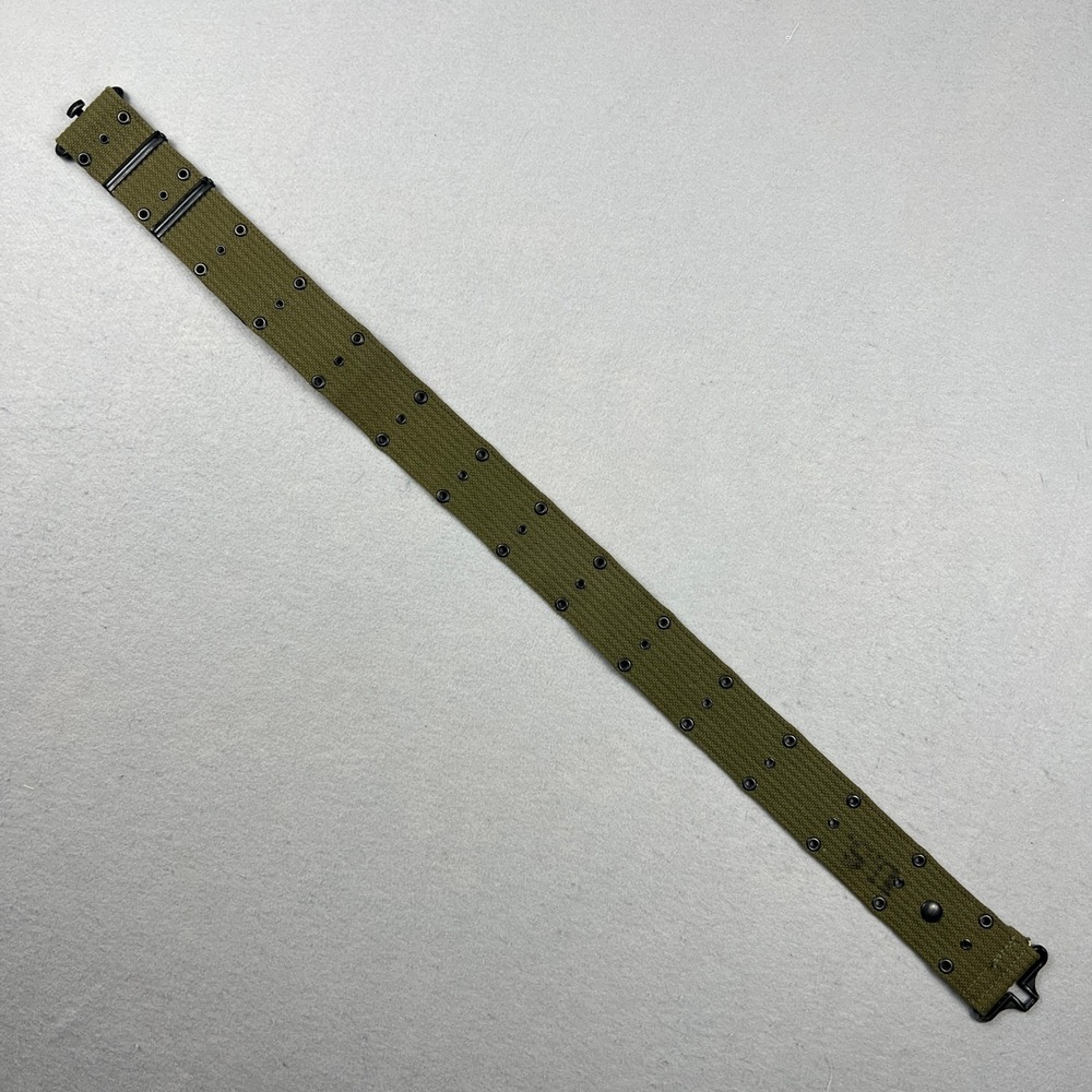 US Military WW1 Pistol Belt Mens 36 Olive Green Canvas Tactical Utility Vintage - Picture 3 of 14